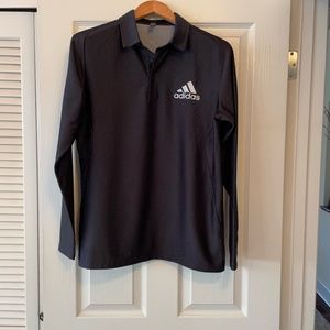 Adidas Long Sleeve Collared Polo Shirt L